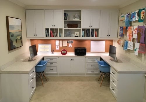 custom home office storage and organization